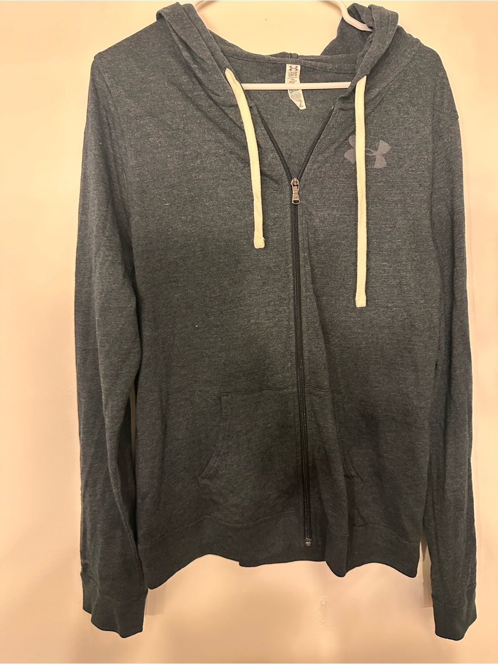 Under Armour Men’s Large Gray Full Zip Hoodie Lightweight